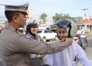 Satlantas Polres Luwu Edukasi Untuk Pelajar: Jatuh di Aspal Tak Seindah Jatuh Cinta