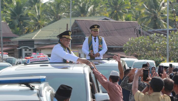 Ribuan Warga Antusias Sambut Kedatangan Pata-Dhevy di Perbatasan Luwu-Wajo